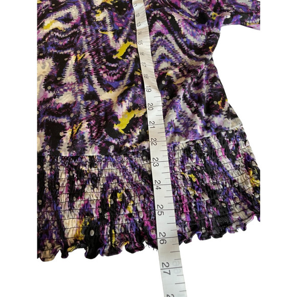 Style & Co. Woman Top Size 1x Purple Silver Gray 3/4 Sleeve Lined Worn Once - Picture 12 of 12